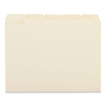 Double-Ply Top Tab Manila File Folders, 1/5-Cut Tabs: Assorted, Letter Size, 0.75" Expansion, Manila, 100/Box