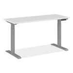 Alera AdaptivErgo Sit-Stand Three-Stage Electric Height-Adjustable Table with Memory Controls, 60" x 24" x 30" to 49", White