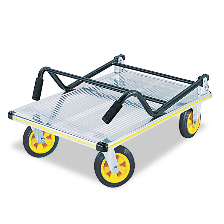 Stow-Away Platform Truck, 1,000 Lb Capacity, 24 X 39 X 40, Aluminum/black