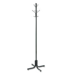 Metal Costumer, Four Ball-Tipped Double-Hooks, 21w X 21d X 70h, Black