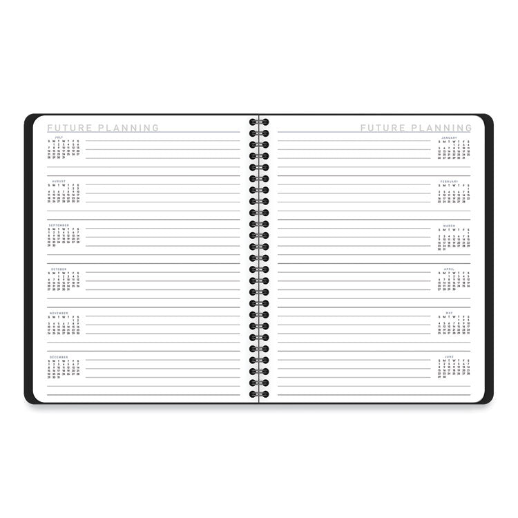 Contempo Lite Academic Year Weekly/Monthly Planner, 8.75 x 7.87, Black Cover, 12-Month (July to June): 2025 to 2026
