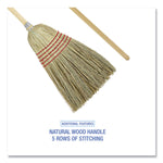 Parlor Broom, Yucca/corn Fiber Bristles, 55.5" Overall Length, Natural