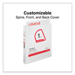 Slant D-Ring View Binder, 3 Rings, 1" Capacity, 11 x 8.5, White, 4/Pack