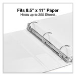 Slant D-Ring View Binder, 3 Rings, 1.5" Capacity, 11 x 8.5, White