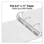 Slant D-Ring View Binder, 3 Rings, 3" Capacity, 11 x 8.5, White