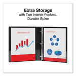 Deluxe Non-View D-Ring Binder With Label Holder, 3 Rings, 1" Capacity, 11 X 8.5, Black