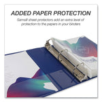 Durable D-Ring View Binders, 3 Rings, 2" Capacity, 11 x 8.5, Blueberry/Blue Coconut/Dragonfruit/Purple, 4/Pack