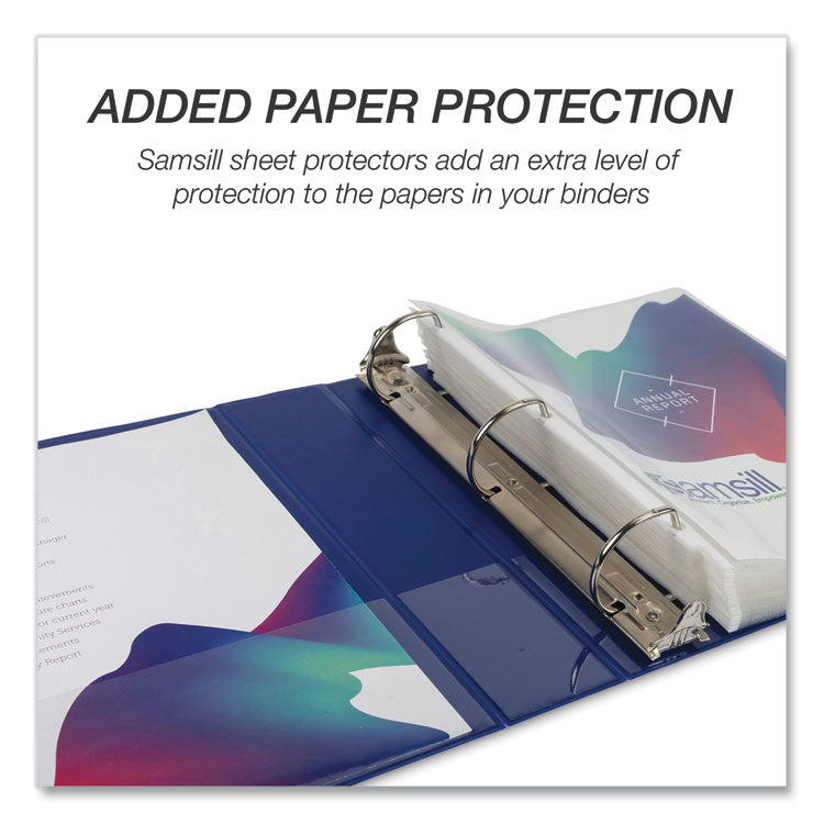 Durable D-Ring View Binders, 3 Rings, 2" Capacity, 11 x 8.5, Blueberry/Blue Coconut/Dragonfruit/Purple, 4/Pack