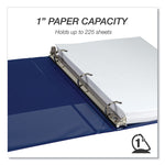 Durable D-Ring View Binders, 3 Rings, 1" Capacity, 11 x 8.5, Blueberry/Blue Coconut/Dragonfruit/Purple, 4/Pack