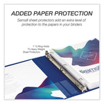 Durable D-Ring View Binders, 3 Rings, 1" Capacity, 11 x 8.5, Black/Blue/Green/Red, 4/Pack