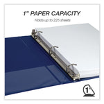 Durable D-Ring View Binders, 3 Rings, 1" Capacity, 11 x 8.5, Black/Blue/Green/Red, 4/Pack