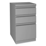 Alera Modern Teacher Series Pedestal Desk, Left-Side Pedestal: Box/Box/File, 60" x 24" x 28.75", Charcoal Woodgrain/Gray