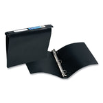 Hanging Storage Flexible Non-View Binder With Round Rings, 3 Rings, 1" Capacity, 11 X 8.5, Black
