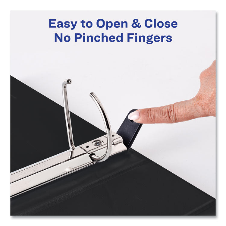 Heavy-Duty Non Stick View Binder With Durahinge And Slant Rings, 3 Rings, 3" Capacity, 11 X 8.5, Black, (5600)