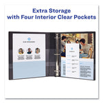 Heavy-Duty Non Stick View Binder With Durahinge And Slant Rings, 3 Rings, 3" Capacity, 11 X 8.5, Black, (5600)