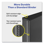 Heavy-Duty Non Stick View Binder With Durahinge And Slant Rings, 3 Rings, 3" Capacity, 11 X 8.5, Black, (5600)
