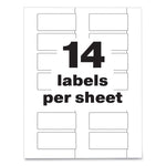 Permatrack Destructible Asset Tag Labels, Laser Printers, 1.25 X 2.75, White, 14/sheet, 8 Sheets/pack