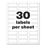 Permatrack Durable White Asset Tag Labels, Laser Printers, 0.75 X 2, White, 30/sheet, 8 Sheets/pack
