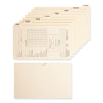 Replacement Pressboard Mortgage File Dividers, Punched for K-Style Fasteners, Legal Size, Manila, 8 Dividers/Set, 12 Sets/Box
