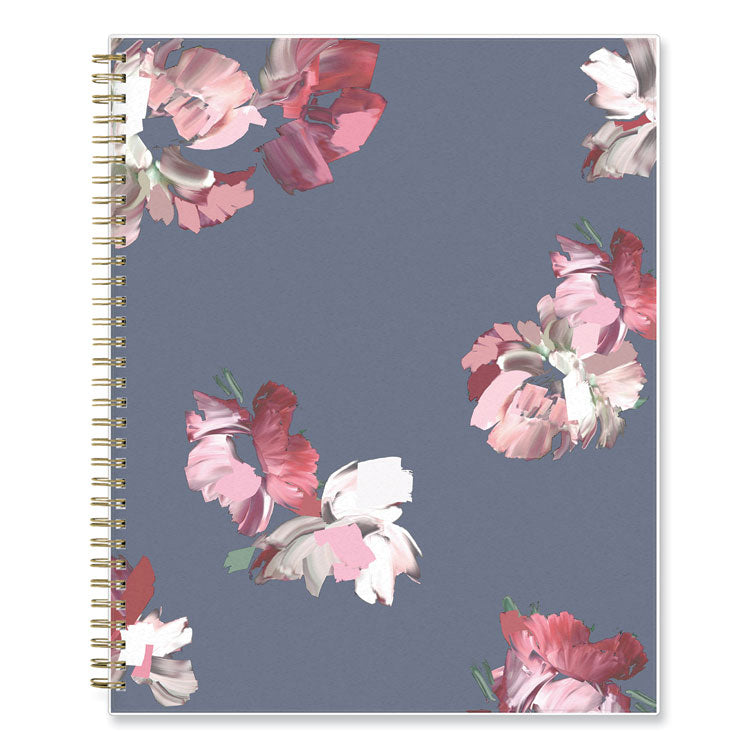Life Note-It Leah Weekly/Monthly Notes Planner, Floral Artwork, 11 x 8.5, Gray/Pink/White Cover, 12-Month (Jan to Dec): 2025