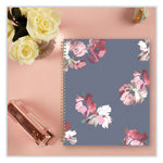 Life Note-It Leah Weekly/Monthly Notes Planner, Floral Artwork, 11 x 8.5, Gray/Pink/White Cover, 12-Month (Jan to Dec): 2025