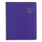Contemporary Weekly/Monthly Planner, 11.38 x 9, Purple Cover, 12-Month (Jan to Dec): 2025