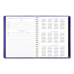 Contemporary Weekly/Monthly Planner, 11.38 x 9, Purple Cover, 12-Month (Jan to Dec): 2025