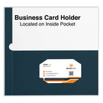 Laminated Two-Pocket Folder, Cardboard Paper, 100-Sheet Capacity, 11 X 8.5, Navy, 25/box