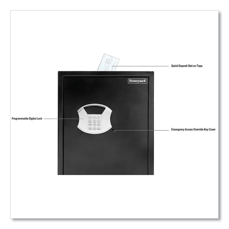 Digital Steel Security Safe with Drop Slot, 15 x 7.8 x 22, 2.87 cu ft, Black