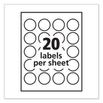 Round Print-To-The Edge Labels With Surefeed And Easypeel, 1.67" Dia, Glossy Clear, 500/pk