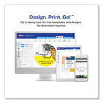 Round Print-To-The Edge Labels With Sure Feed And Easy Peel, 2" Dia, Glossy Clear, 120/pk