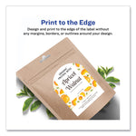 Textured Arched Print-To-The-Edge Labels, Laser Printers, 4.75 X 3.5, White, 4/sheet, 10 Sheets/pack