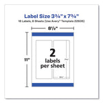 Durable Water-Resistant Wraparound Labels w/ Sure Feed, 3.25 x 7.75, 16/PK