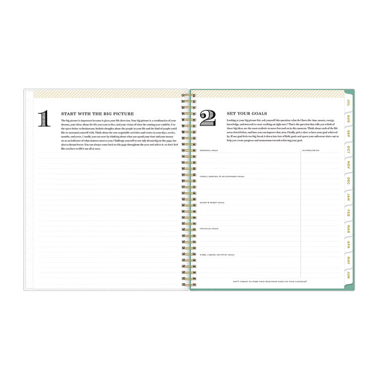 Day Designer Academic Year Weekly/Monthly Frosted Planner, Palms Artwork, 11 x 8.5, 12-Month (July to June): 2025 to 2026