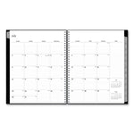 Enterprise Academic Weekly/Monthly Planner, 11 x 8.5, Black Cover, 12-Month (July to June): 2025 to 2026