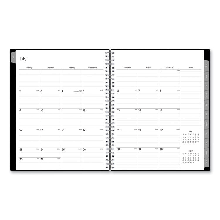 Enterprise Academic Weekly/Monthly Planner, 11 x 8.5, Black Cover, 12-Month (July to June): 2025 to 2026