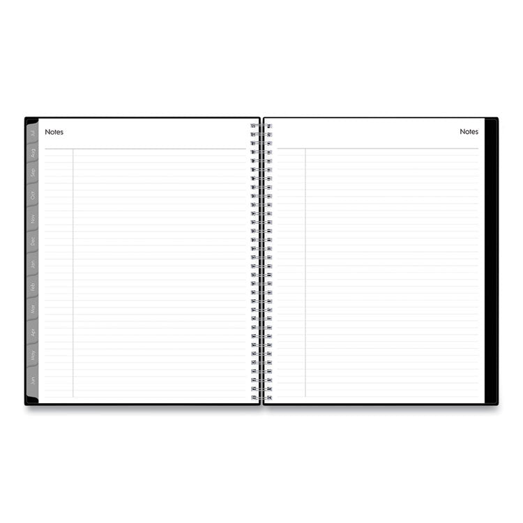 Enterprise Academic Weekly/Monthly Planner, 11 x 8.5, Black Cover, 12-Month (July to June): 2025 to 2026