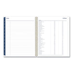 Gemma Academic Year Weekly/Monthly Planner, Geode Artwork, 11 x 8.5, Blue/Purple Cover, 12-Month (July to June): 2025 to 2026