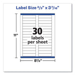 Clear Permanent File Folder Labels With Sure Feed Technology, 0.66 X 3.44, Clear, 30/sheet, 15 Sheets/pack