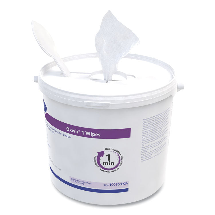Oxivir 1 Wipes, 1-Ply, 11 x 12, 160/Canister, 4 Canisters/Carton