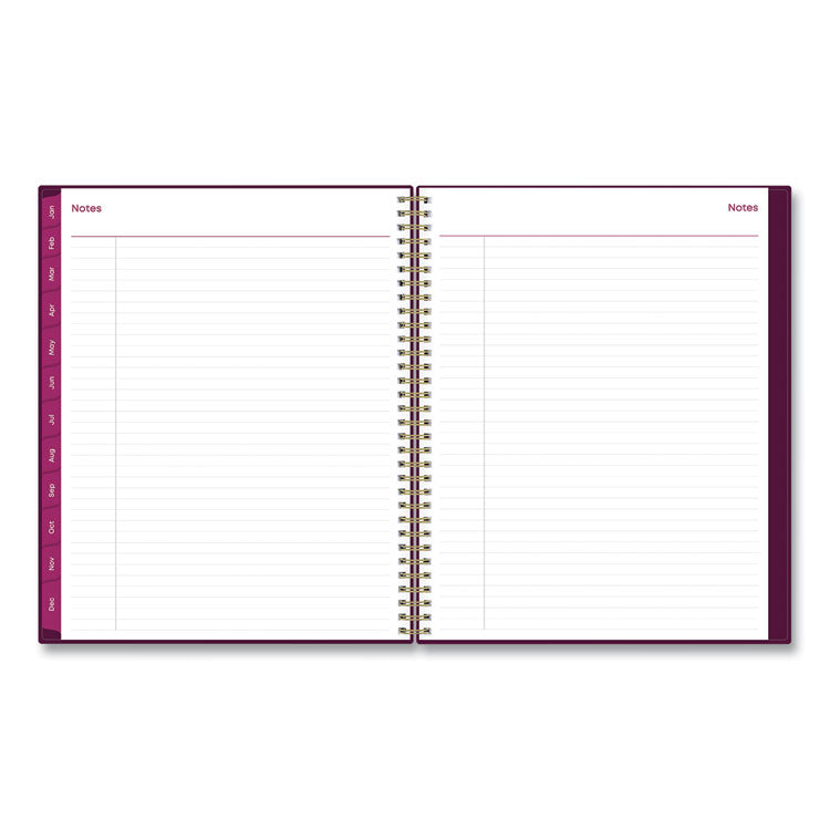Gili Weekly/Monthly Planner, Jewel Tone Artwork, 11 x 8.5, Plum Cover, 12-Month (Jan to Dec): 2025