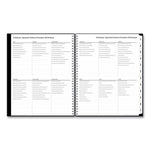 Teacher's Solid Black Weekly/Monthly Lesson Planner, 2025 to 2026, Nine Classes, Black Cover, (70) 11 x 8.5 Pages