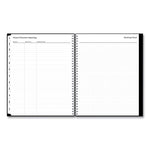 Teacher's Solid Black Weekly/Monthly Lesson Planner, 2025 to 2026, Nine Classes, Black Cover, (70) 11 x 8.5 Pages