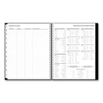 Teacher's Solid Black Weekly/Monthly Lesson Planner, 2025 to 2026, Nine Classes, Black Cover, (70) 11 x 8.5 Pages