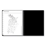 Teacher's Solid Black Weekly/Monthly Lesson Planner, 2025 to 2026, Nine Classes, Black Cover, (70) 11 x 8.5 Pages