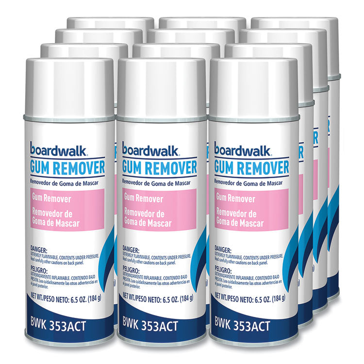 Chewing Gum and Candle Wax Remover, Unscented, 6.5 oz Aerosol Spray, 12/Carton