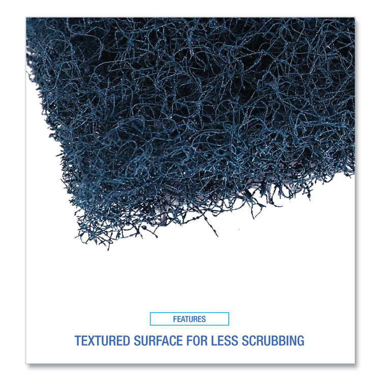 Extra Heavy-Duty Scouring Pad, 3.5 x 5, Dark Blue, 20/Carton