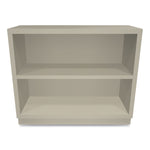 Metal Bookcase, Two-Shelf, 34.5w x 12.63d x 29h, Putty