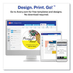 Round Labels, 2" dia, White with Gold Border, 12/Sheet, 10 Sheets/Pack