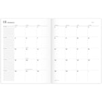 Workstyle Monthly Stitched Planner, Geometric Artwork, 11 x 8.5, Seaside Blue/Gold Cover, 12-Month (Jan to Dec): 2025